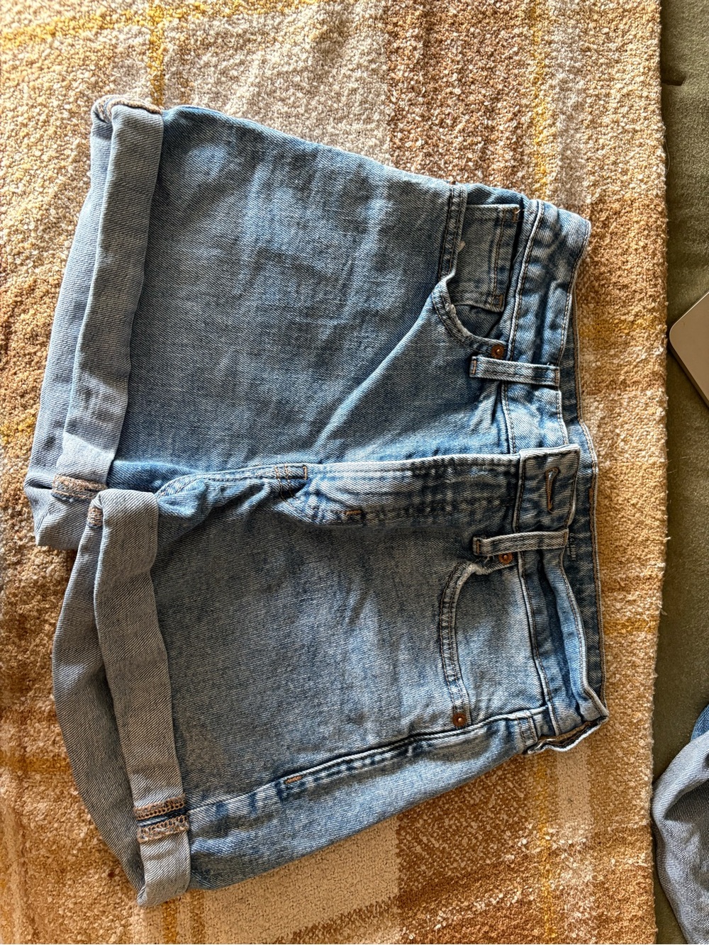 Old Navy Light Blue Rolled Cuff Denim Shorts